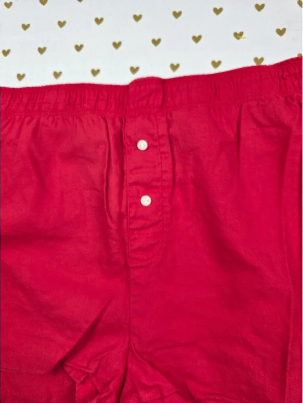 Victorias Secret PINK Red Selfie Large Sleep Shorts Boxers Pajama Bottoms